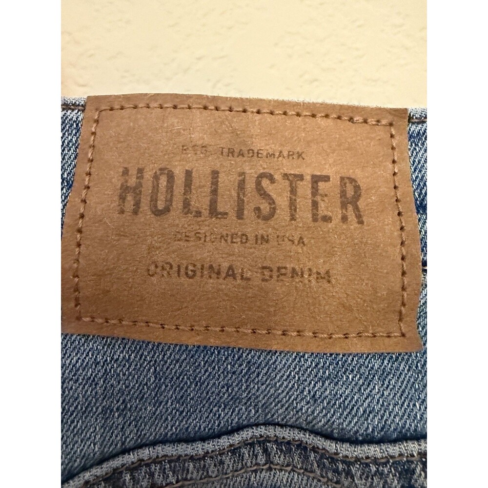Lot 2 Hollister Mens 32x30 Slim Straight Jeans Blue Medium Wash Stretch Denim - Picture 6 of 7